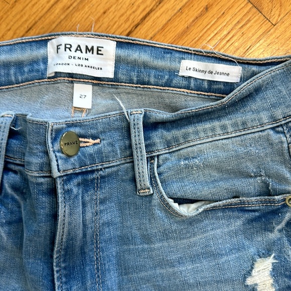 Frame Denim Jeans Le Skinny de Jeanne with front split - Picture 4 of 8